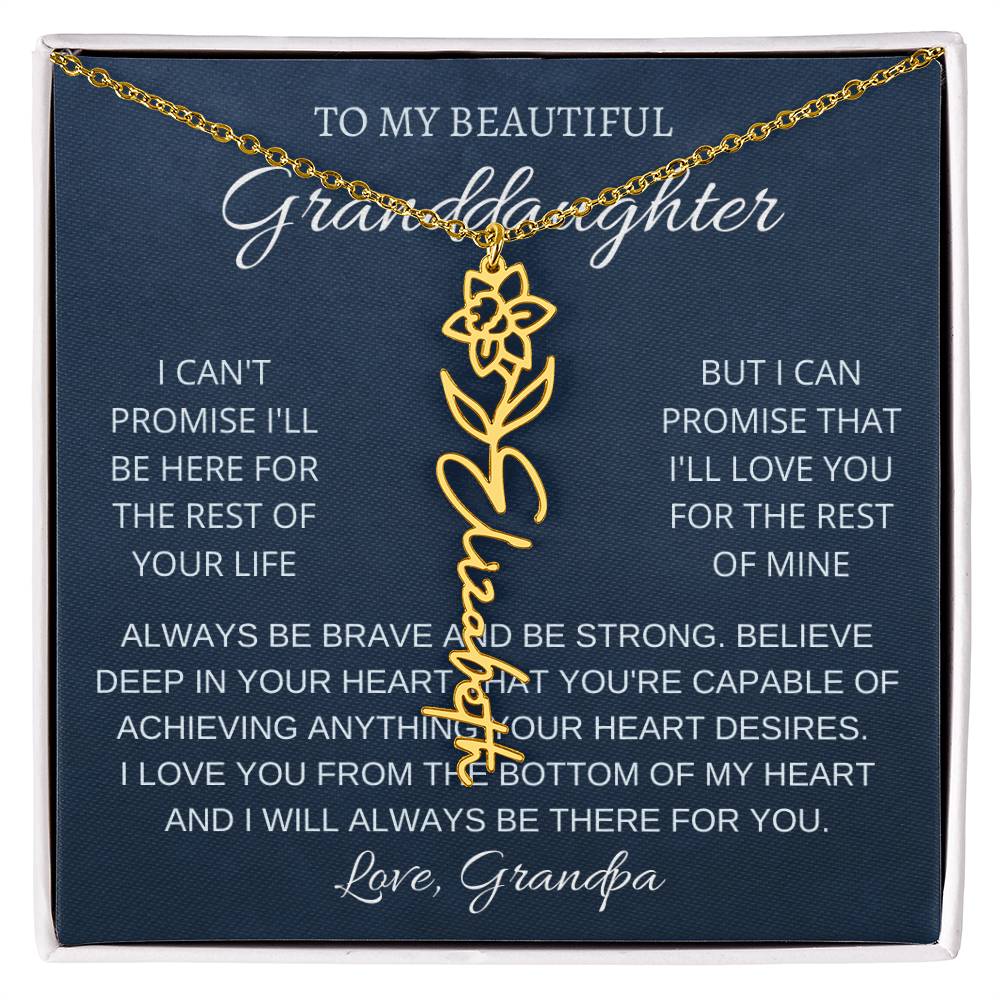 To My Beautiful Granddaughter