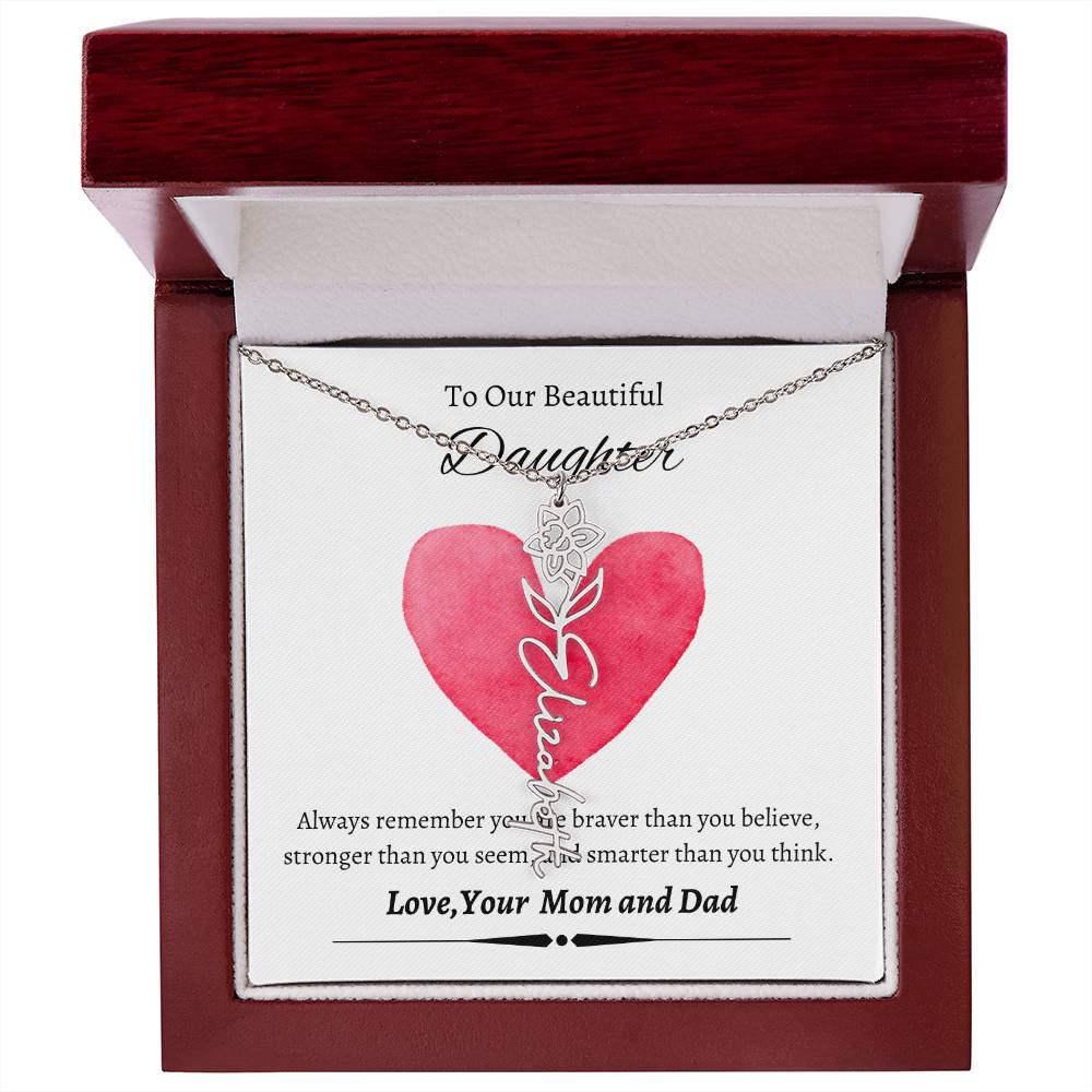 To My Beautiful Daughter From Mom &  dad