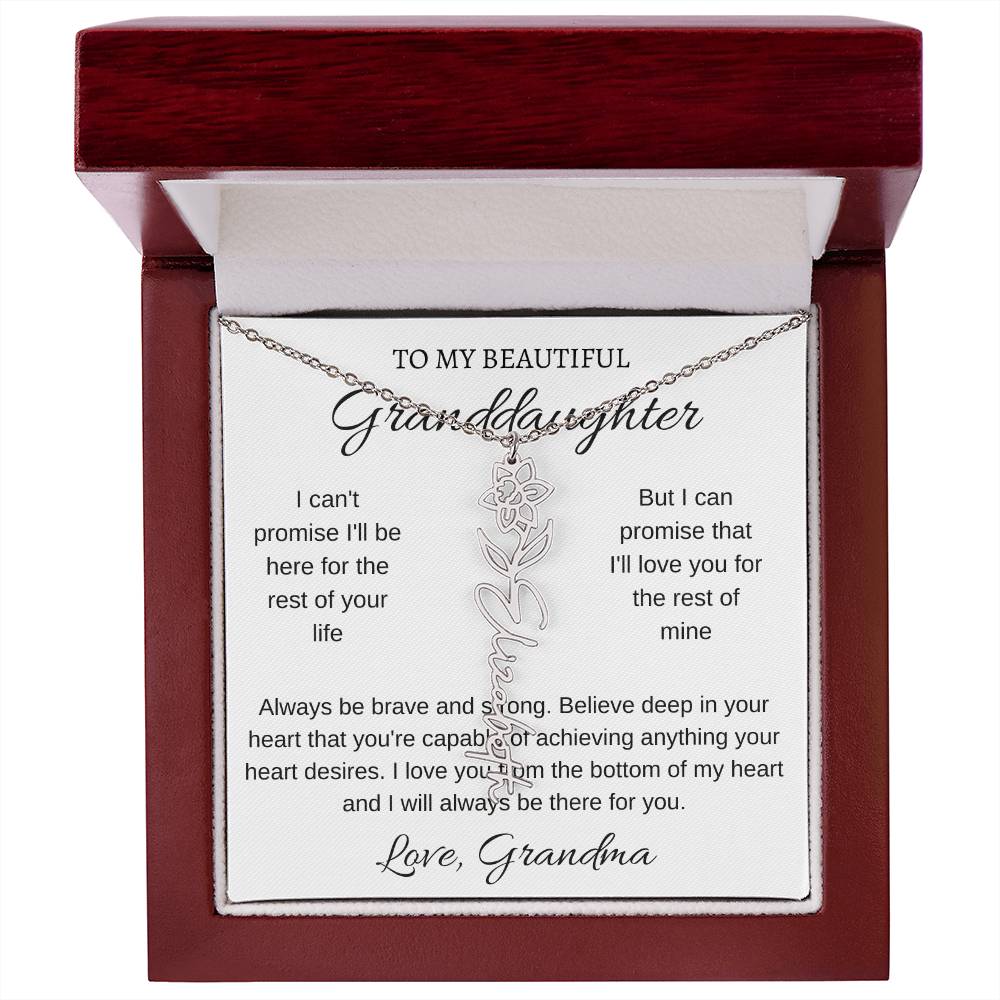 To My Beautiful Granddaughter