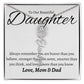 To My Beautiful Daughter From Mom &  dad