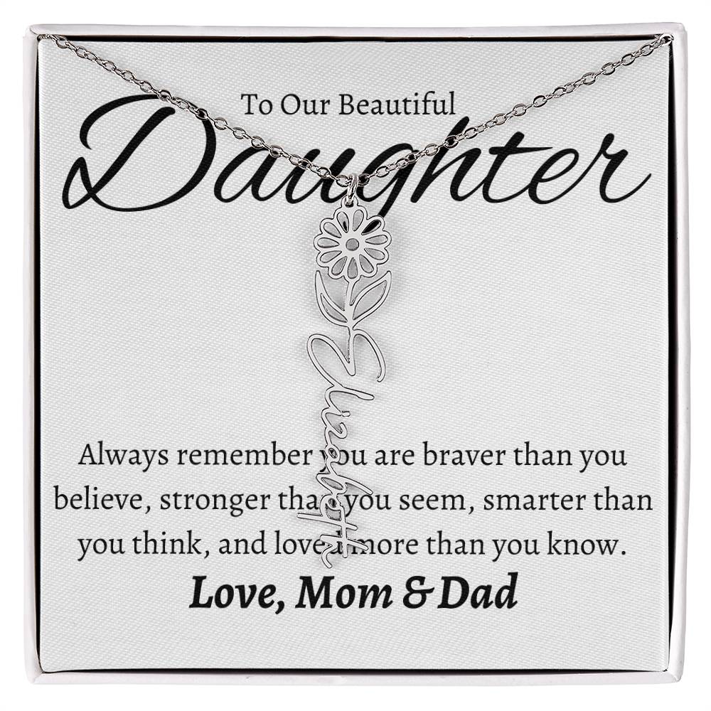 To My Beautiful Daughter From Mom &  dad
