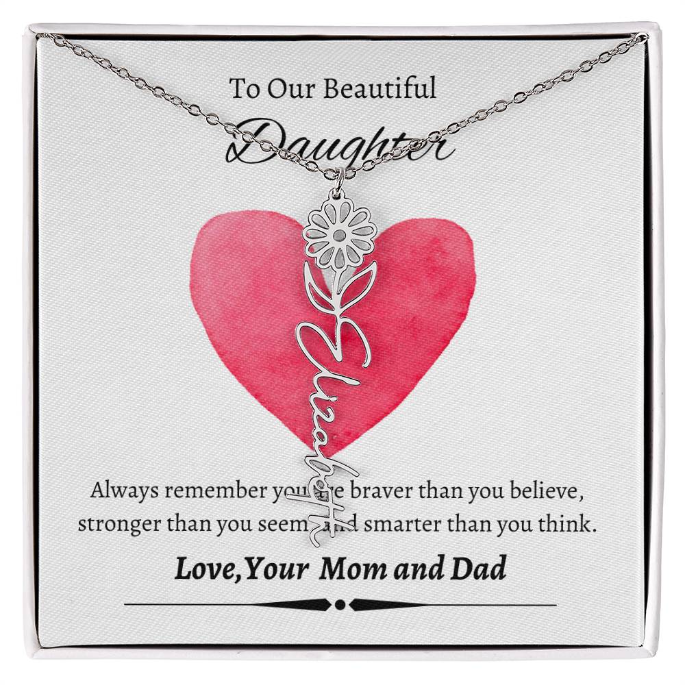 To My Beautiful Daughter From Mom &  dad