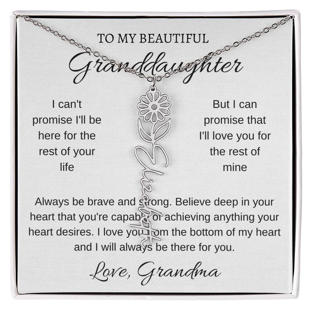 To My Beautiful Granddaughter