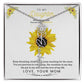To My Beautiful Daughter Flower Name Necklace