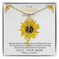 To My Beautiful Daughter Flower Name Necklace