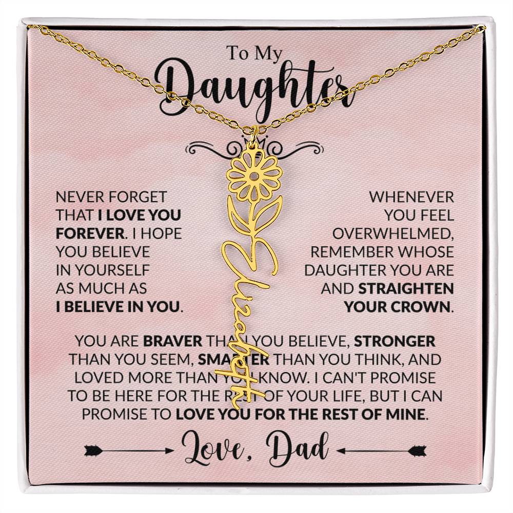 Daughter - Straighten Your Crown - Dad - Rose