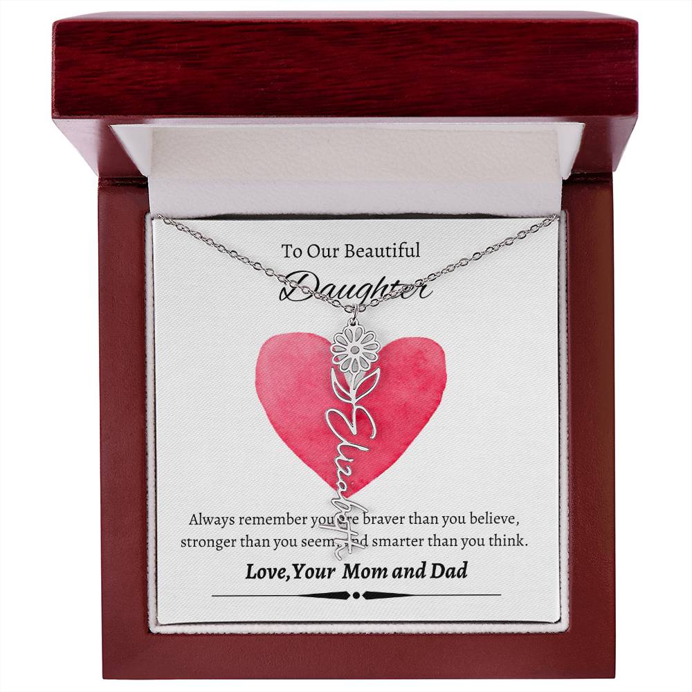 To My Beautiful Daughter From Mom &  dad