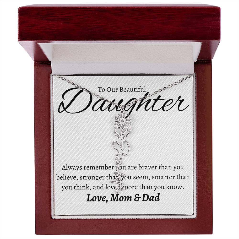To My Beautiful Daughter From Mom &  dad