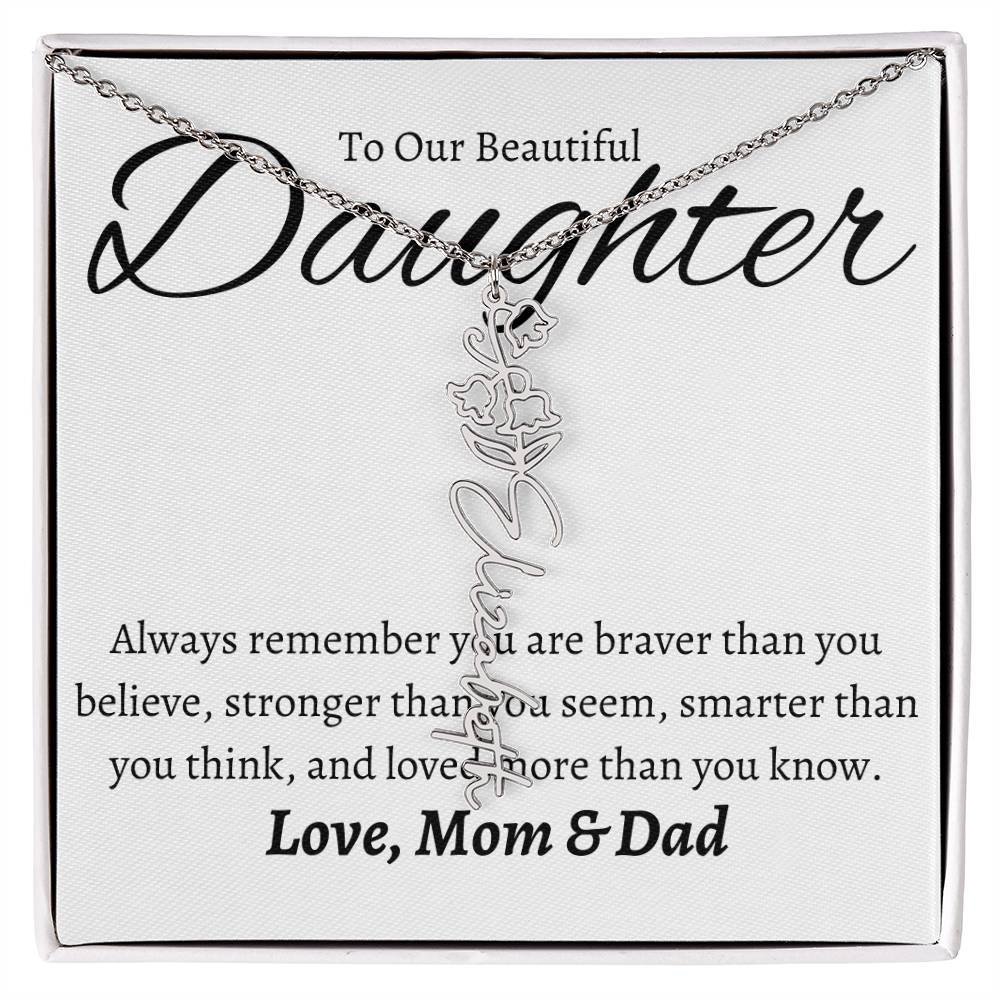 To My Beautiful Daughter From Mom &  dad