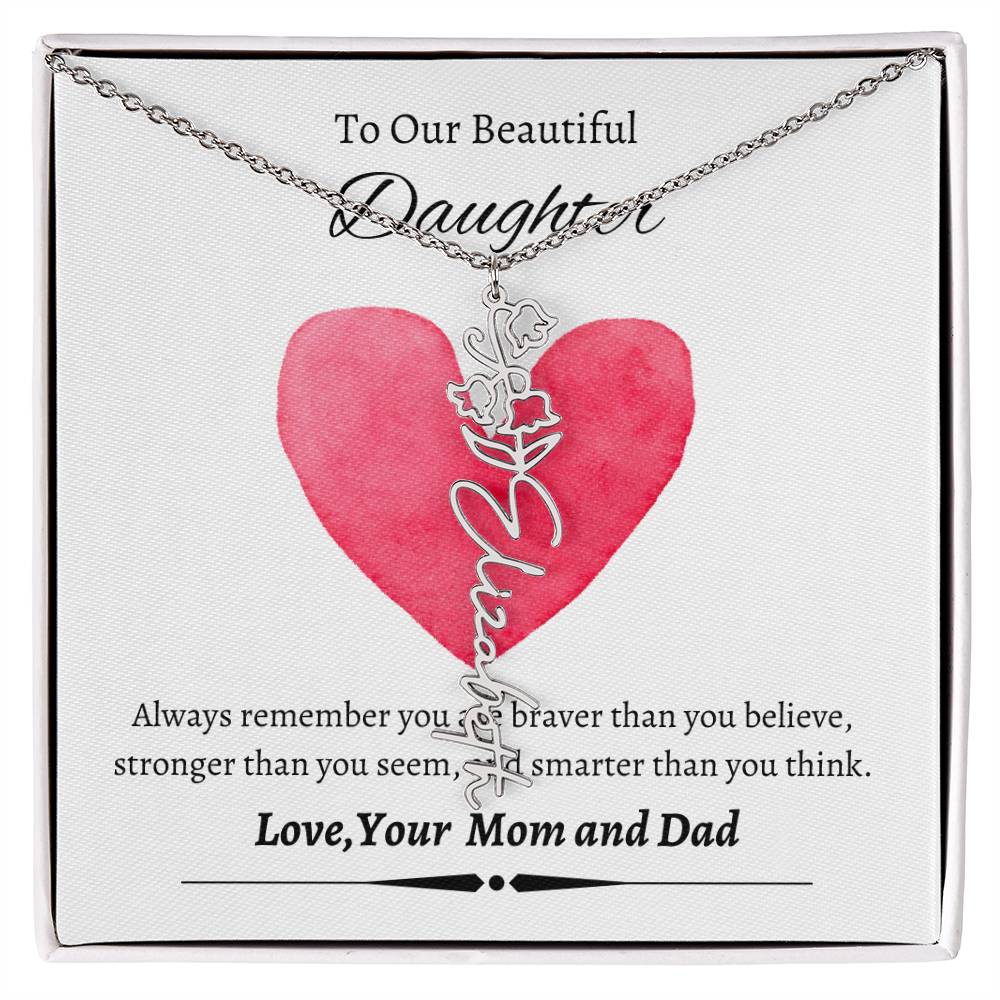 To My Beautiful Daughter From Mom &  dad