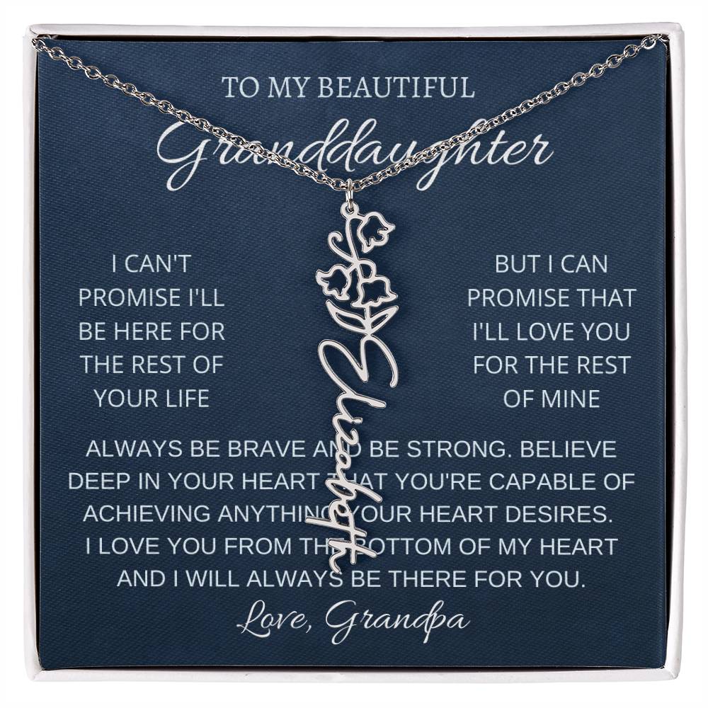 To My Beautiful Granddaughter