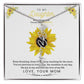 To My Beautiful Daughter Flower Name Necklace