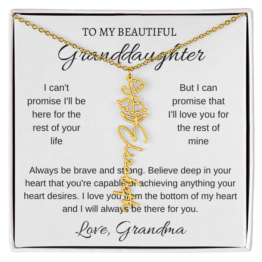 To My Beautiful Granddaughter