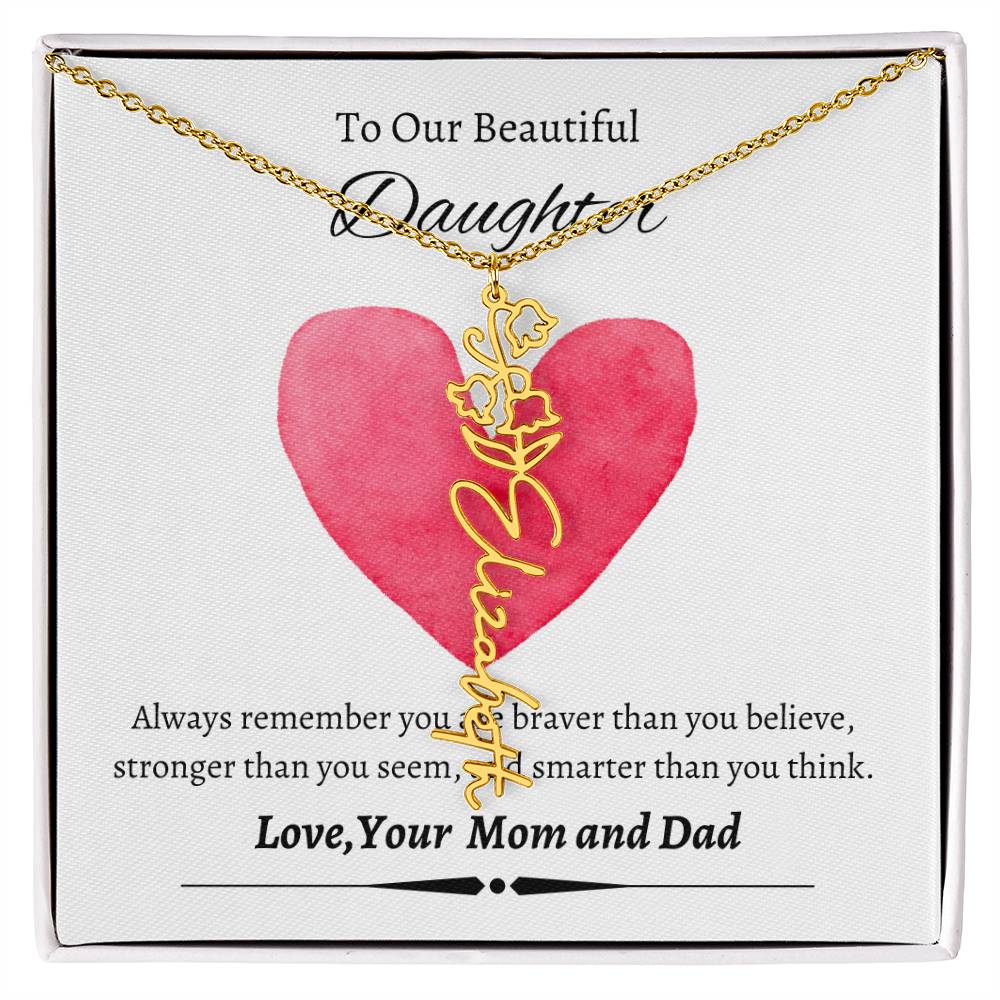 To My Beautiful Daughter From Mom &  dad