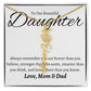 To My Beautiful Daughter From Mom &  dad
