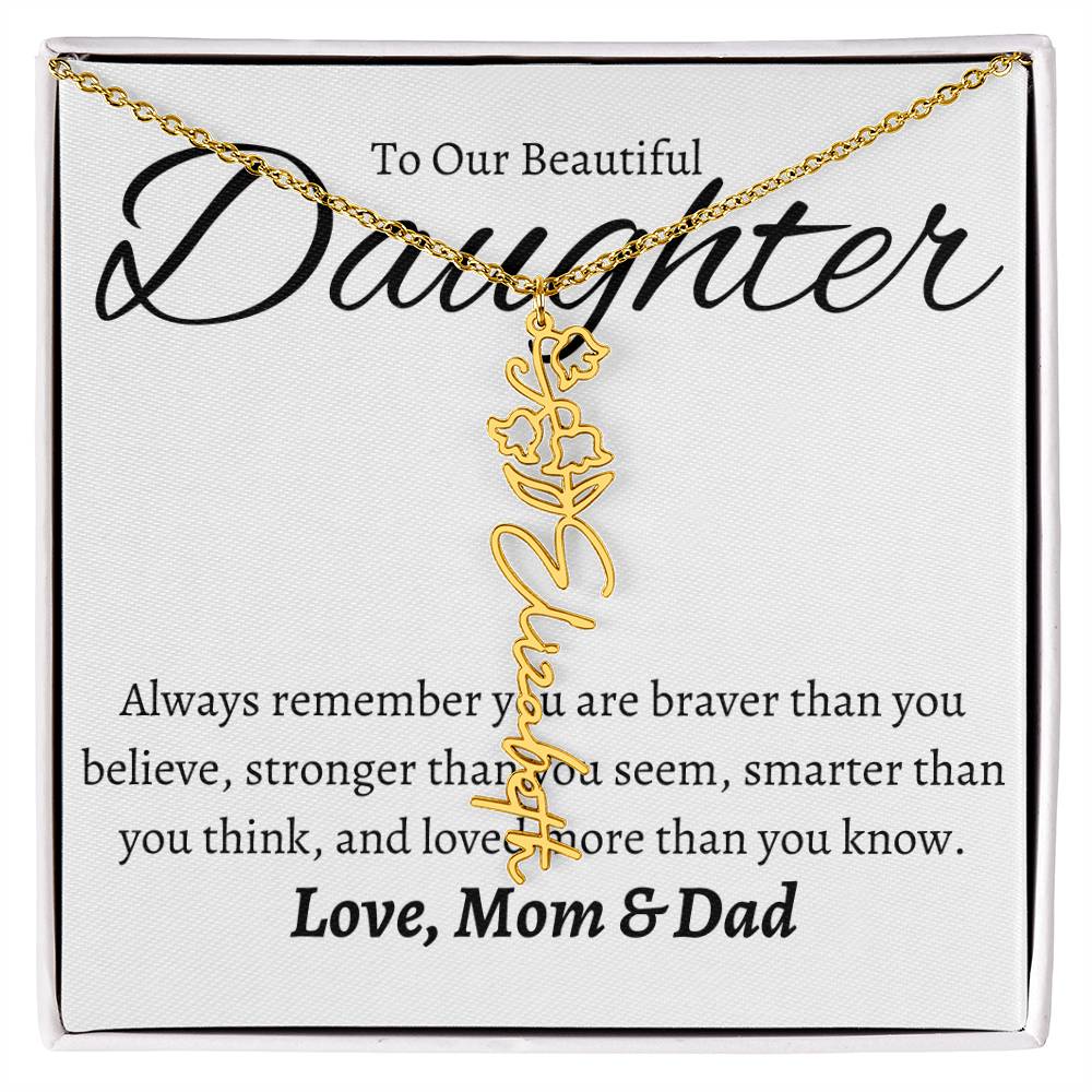 To My Beautiful Daughter From Mom &  dad