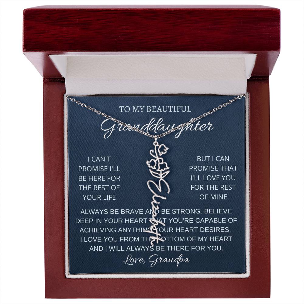 To My Beautiful Granddaughter