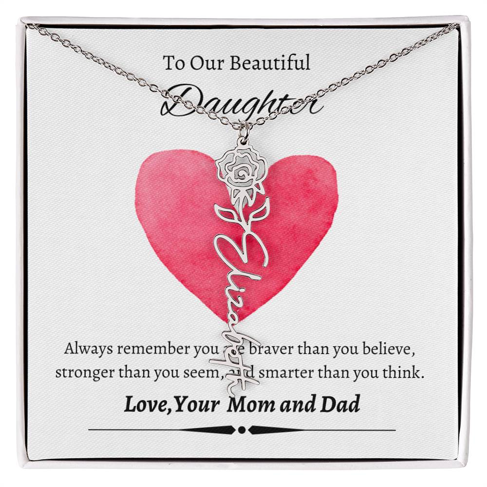 To My Beautiful Daughter From Mom &  dad