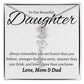 To My Beautiful Daughter From Mom &  dad