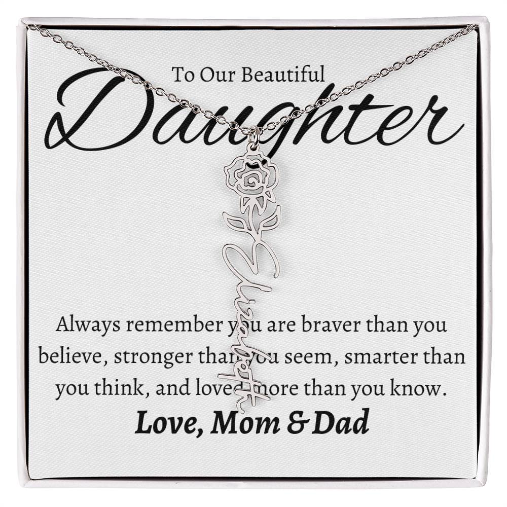 To My Beautiful Daughter From Mom &  dad