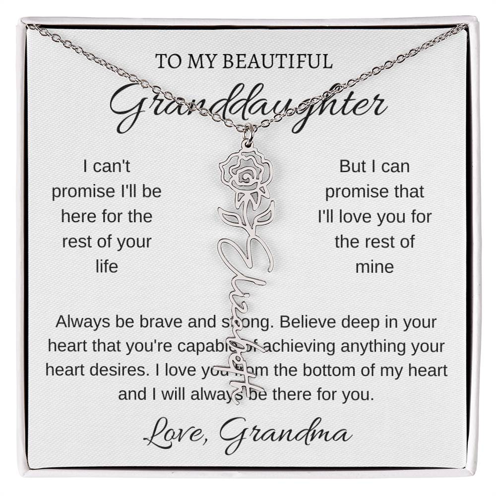 To My Beautiful Granddaughter