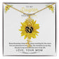 To My Beautiful Daughter Flower Name Necklace