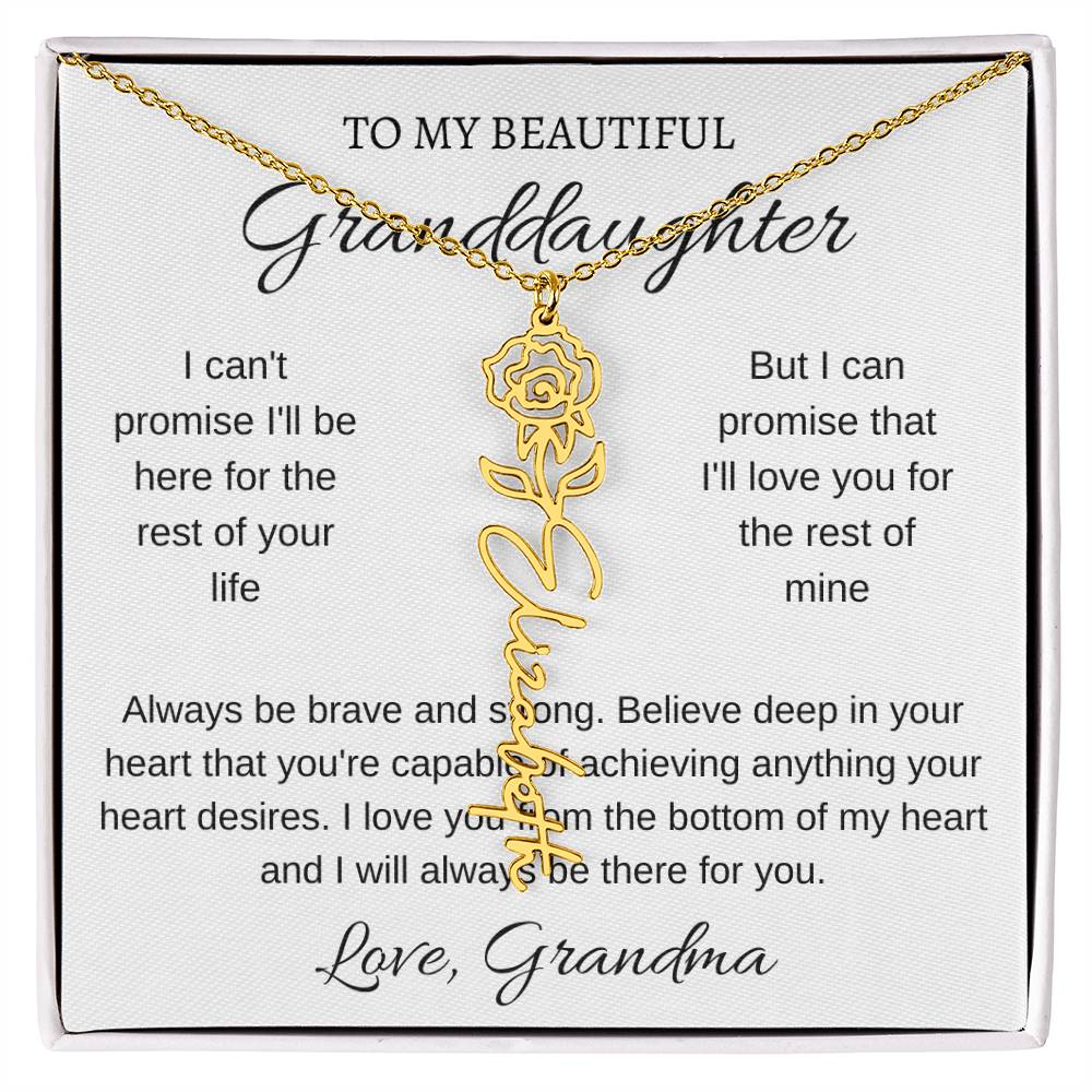 To My Beautiful Granddaughter