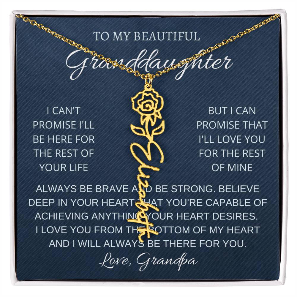 To My Beautiful Granddaughter