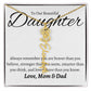 To My Beautiful Daughter From Mom &  dad