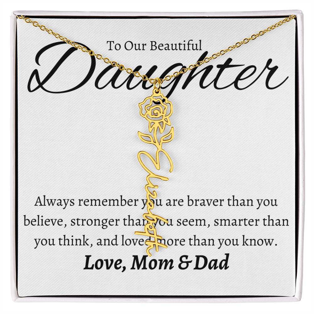 To My Beautiful Daughter From Mom &  dad