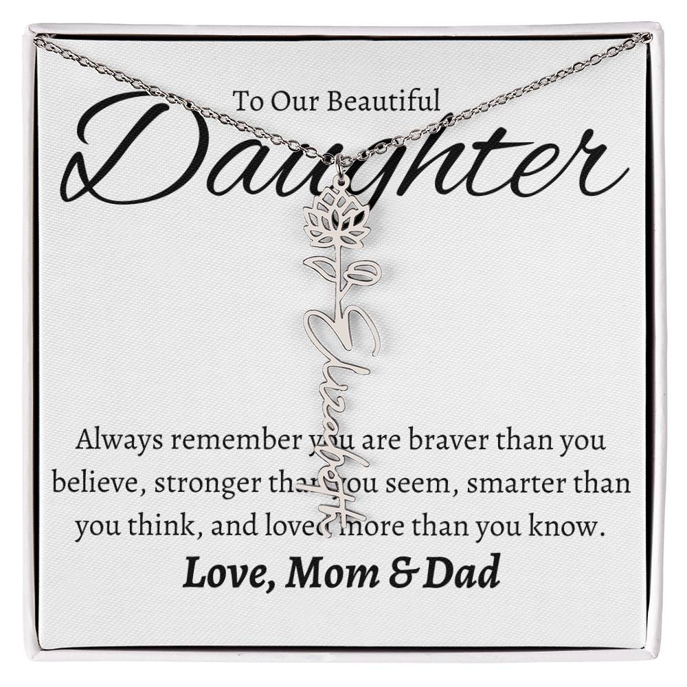 To My Beautiful Daughter From Mom &  dad
