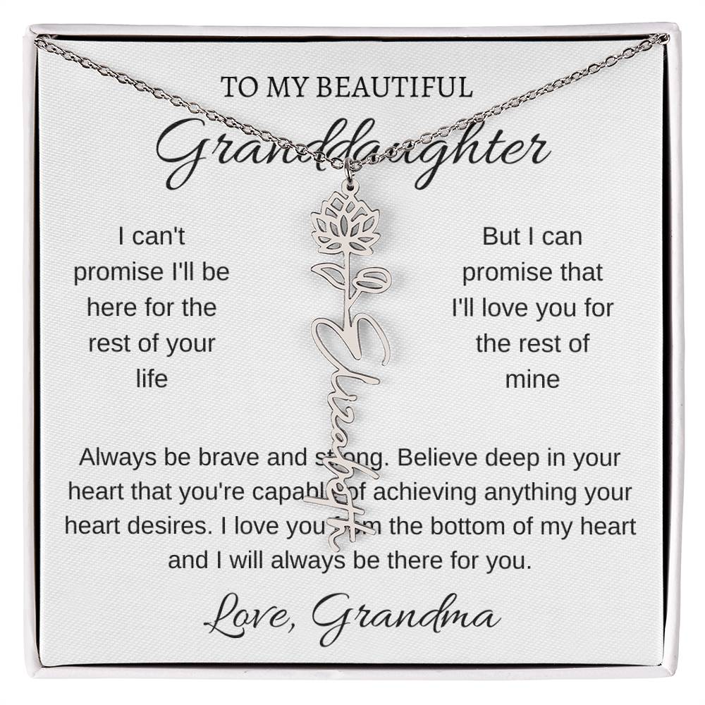 To My Beautiful Granddaughter