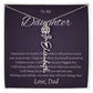 To My Beautiful Daughter From   dad