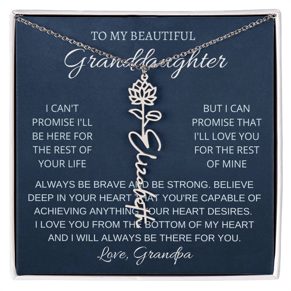 To My Beautiful Granddaughter