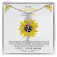 To My Beautiful Daughter Flower Name Necklace