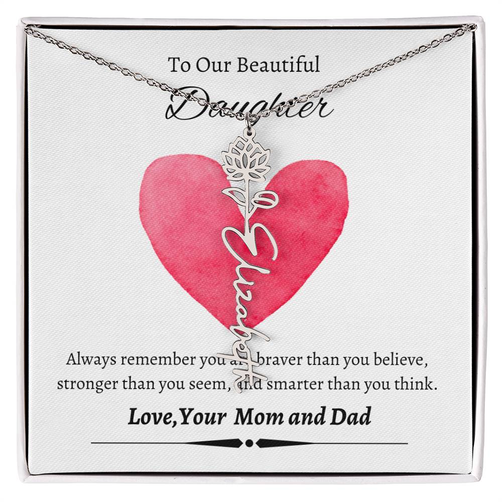 To My Beautiful Daughter From Mom &  dad