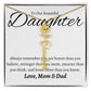 To My Beautiful Daughter From Mom &  dad