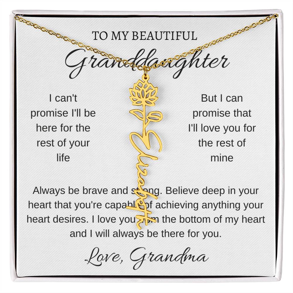To My Beautiful Granddaughter