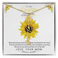 To My Beautiful Daughter Flower Name Necklace