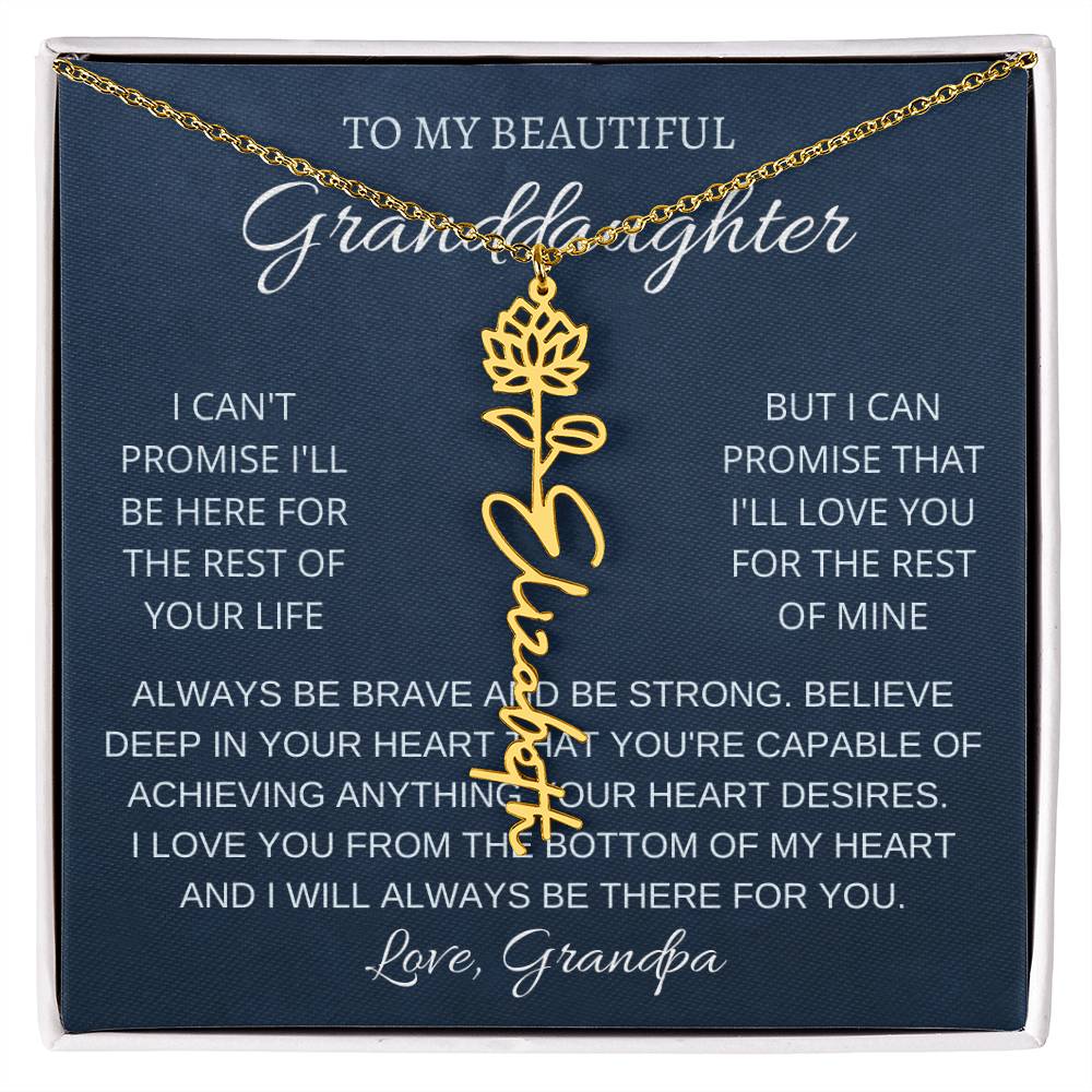 To My Beautiful Granddaughter