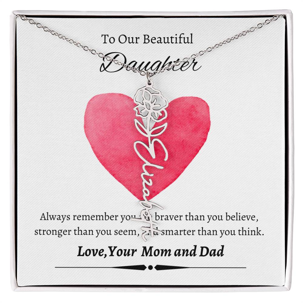 To My Beautiful Daughter From Mom &  dad