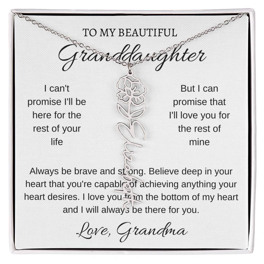 To My Beautiful Granddaughter