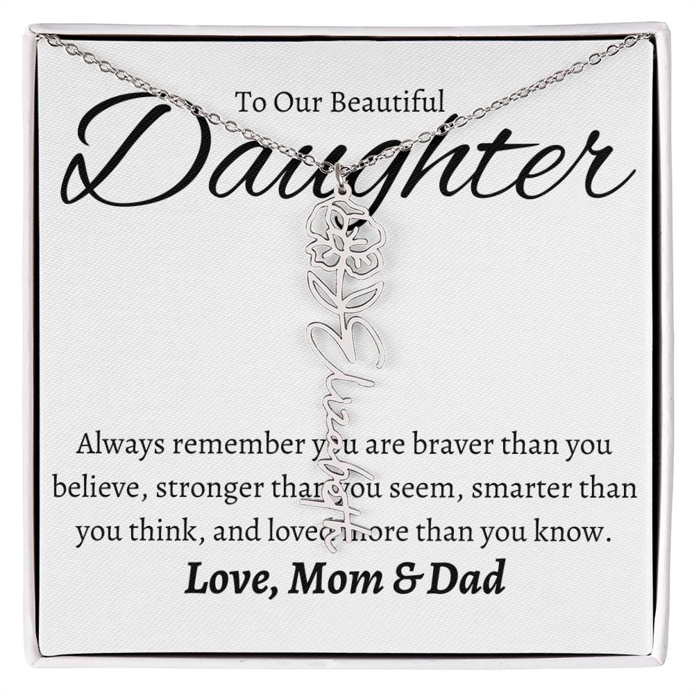 To My Beautiful Daughter From Mom &  dad