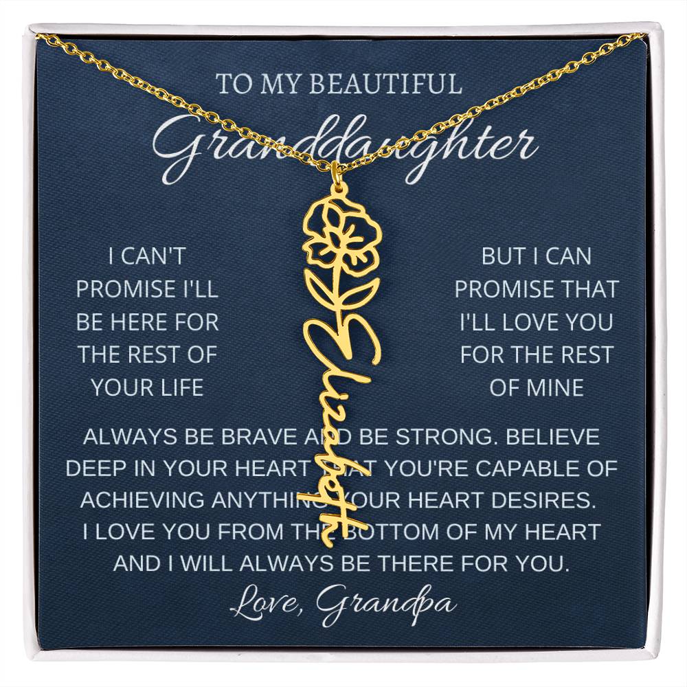 To My Beautiful Granddaughter