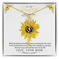 To My Beautiful Daughter Flower Name Necklace