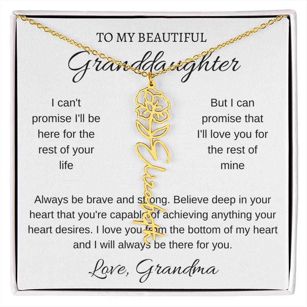 To My Beautiful Granddaughter