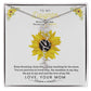 To My Beautiful Daughter Flower Name Necklace