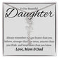 To My Beautiful Daughter From Mom &  dad