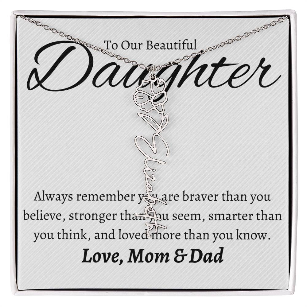To My Beautiful Daughter From Mom &  dad