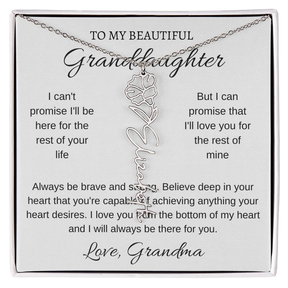 To My Beautiful Granddaughter